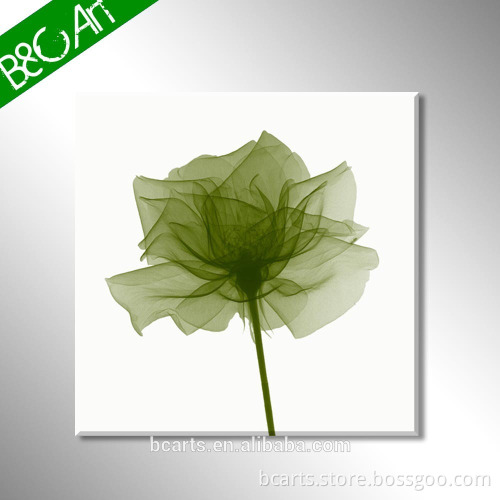 Digital wall photo decor green flower canvas picture simple flower print painting